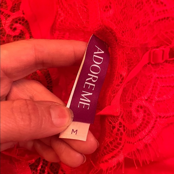 Adore me red Zandy chemise M - Picture 5 of 7